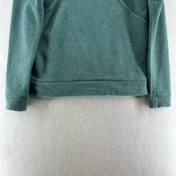 Lululemon Sweatshirt Womens Size 10 &go Endeavor Long Sleeve Cotton Fleece Green - Picture 6 of 11